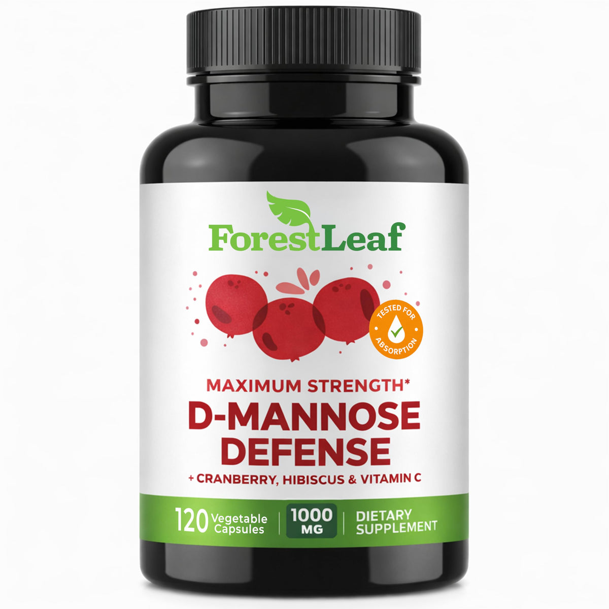 ForestLeaf D Mannose : gélules Cranberry pour le confort urinaire au quotidien.