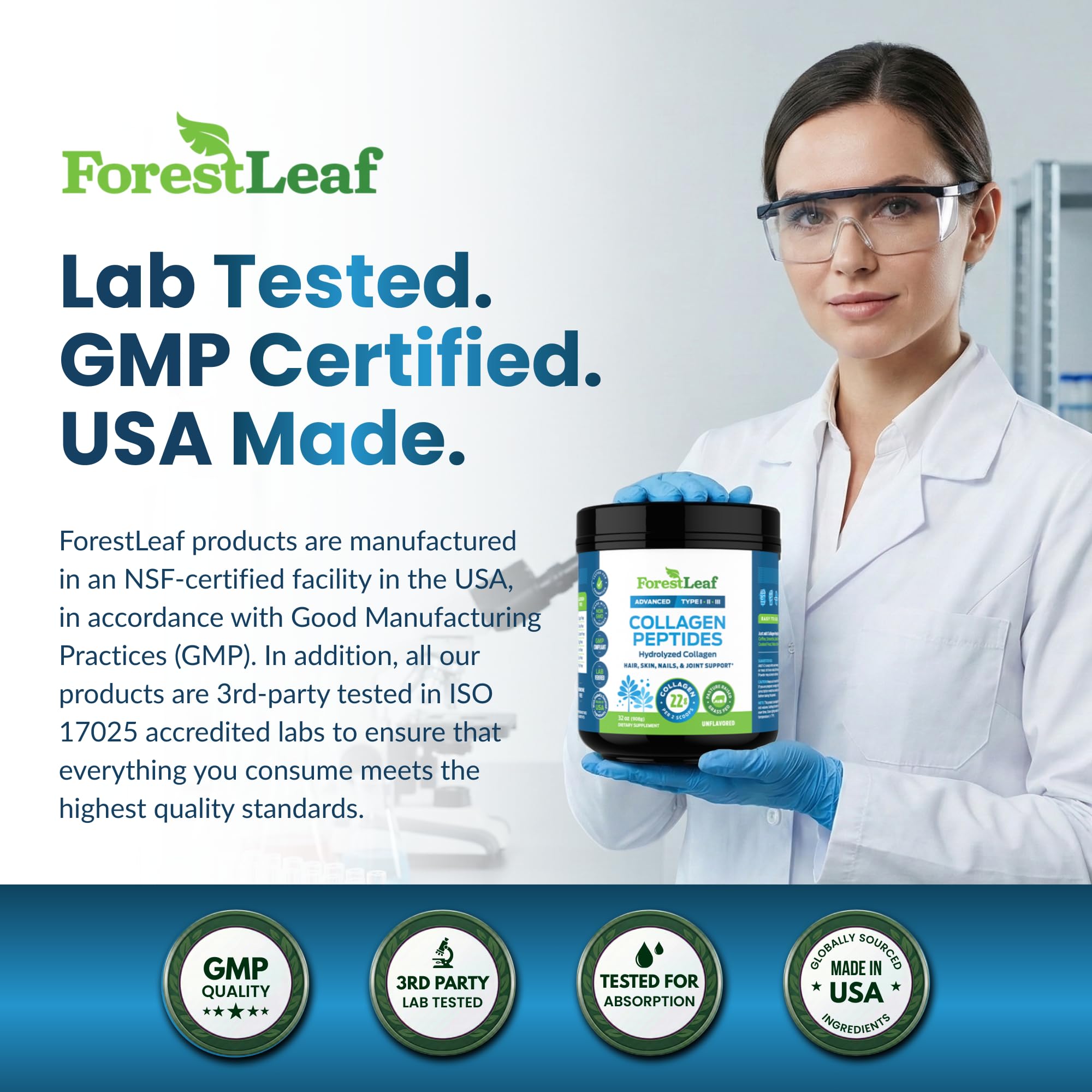 ForestLeaf emballage pur sans sucre ni gluten.