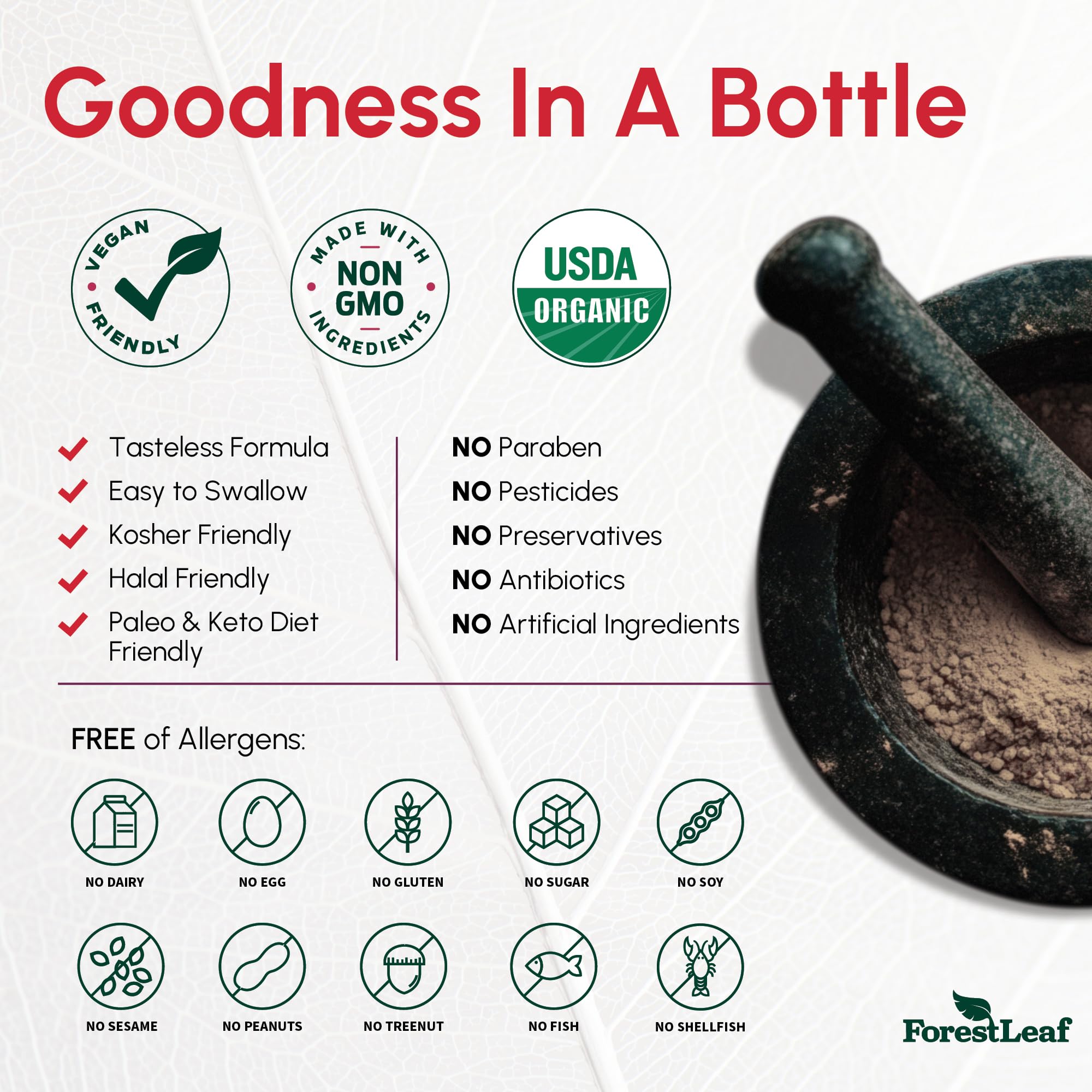 ForestLeaf Betterave bio – produit fabriqué aux États-Unis avec traçabilité.