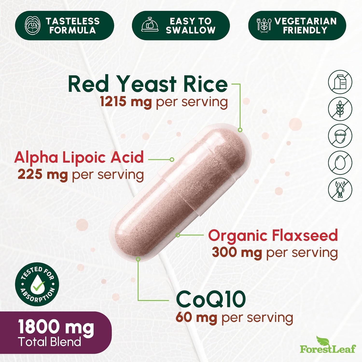 ForestLeaf graines de lin bio, fibres et oméga-3 pour l'équilibre nutritionnel.