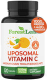 ForestLeaf Liposomal Vitamin C 1000mg, capsules, absorption rapide pour soutien quotidien.