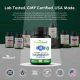 ForestLeaf Magnésium Complex – emballage pratique et dosage quotidien clair.