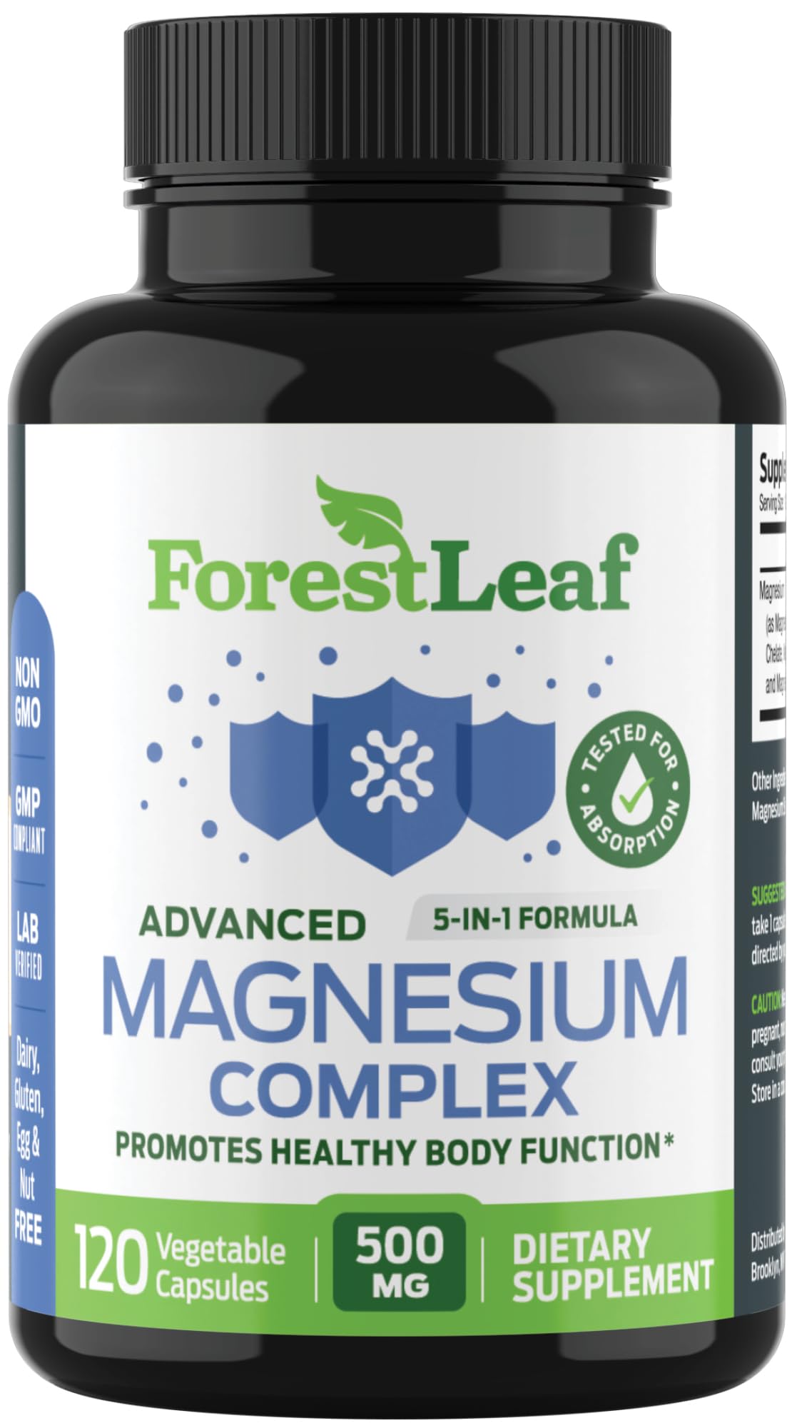 ForestLeaf Magnésium Complex – gélules chelatées pour meilleure biodisponibilité.