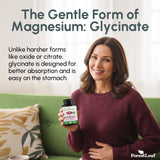 ForestLeaf Magnésium Glycinate 400mg — Capsules faciles à avaler pour une prise simple.