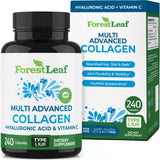 ForestLeaf Multi Collagen gélules hydratent cheveux, peau et ongles.