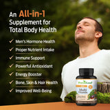 ForestLeaf Quotidien Multivitamines pour Homme — présentation en capsules vertes et design épuré.