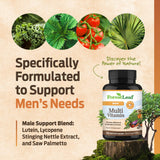 ForestLeaf Quotidien Multivitamines pour Homme — étiquette claire et ingrédients végétaux sans additifs artificiels.