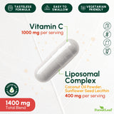 ForestLeaf vitamine C liposomale, meilleure biodisponibilité avec huile MCT pour énergie durable.