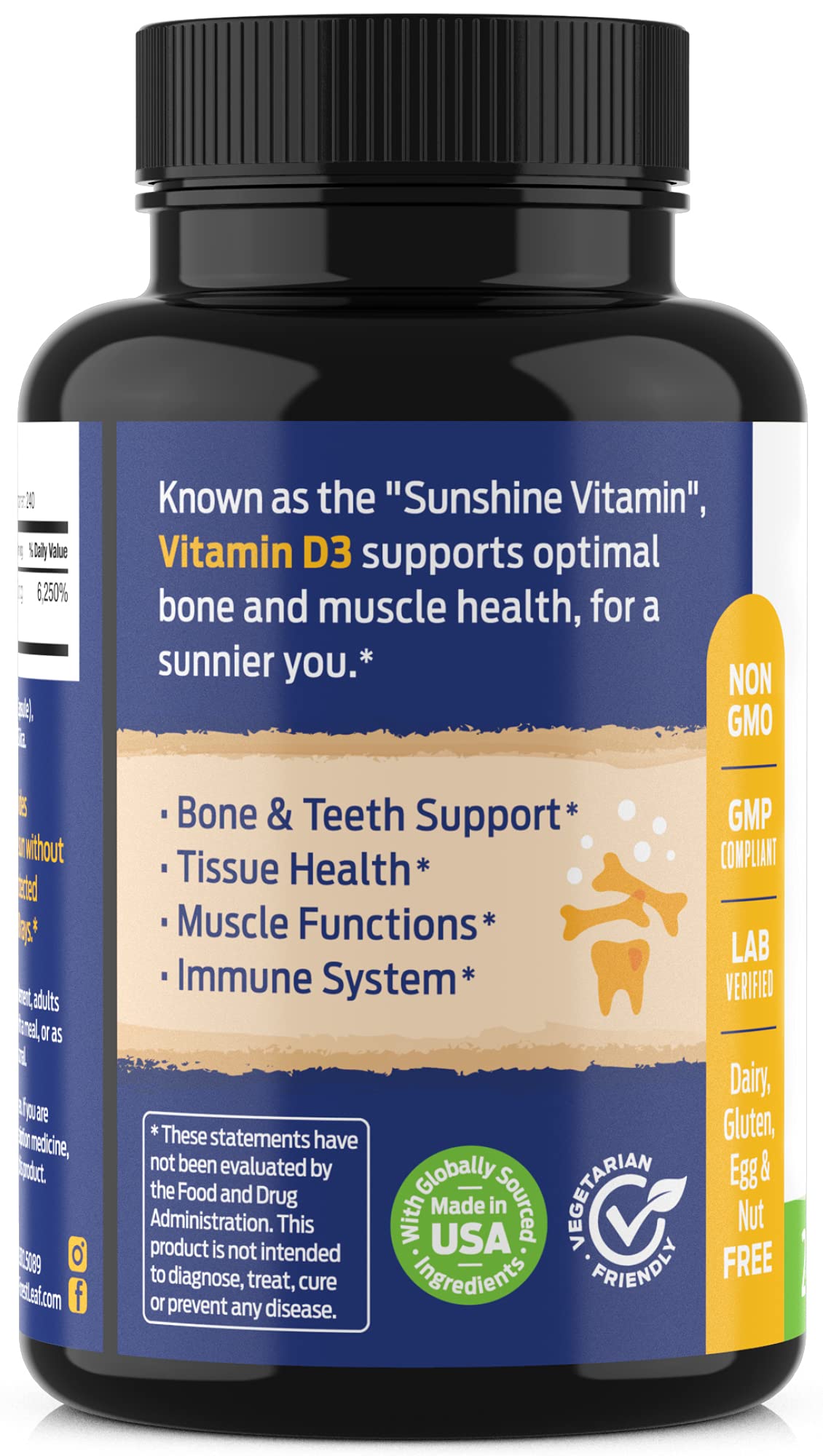 ForestLeaf Vitamine D3 - test GMP, pureté et ingrédients simples.