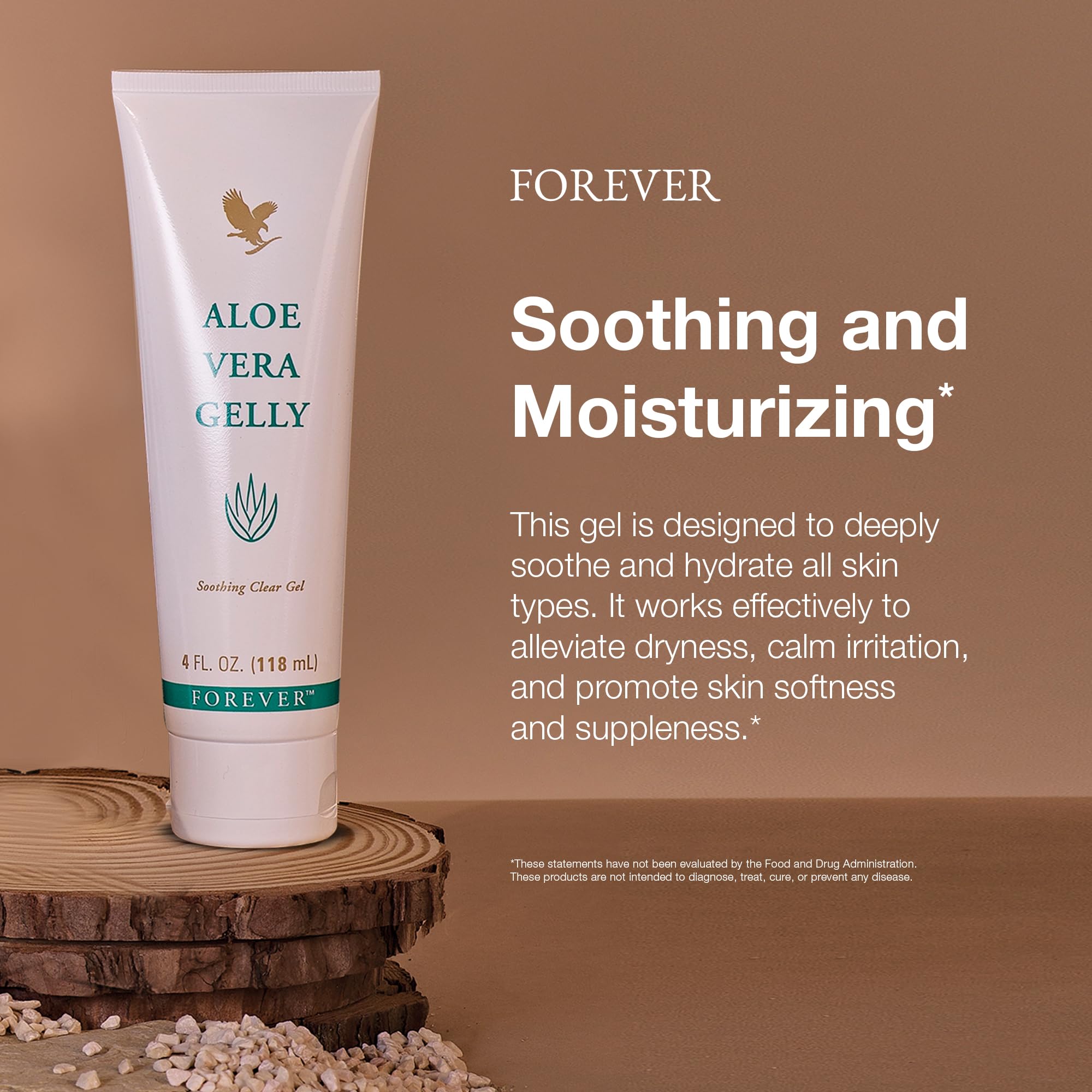 Forever Living Aloe Vera Gelly, application facile sur peau irritée ou sèche.