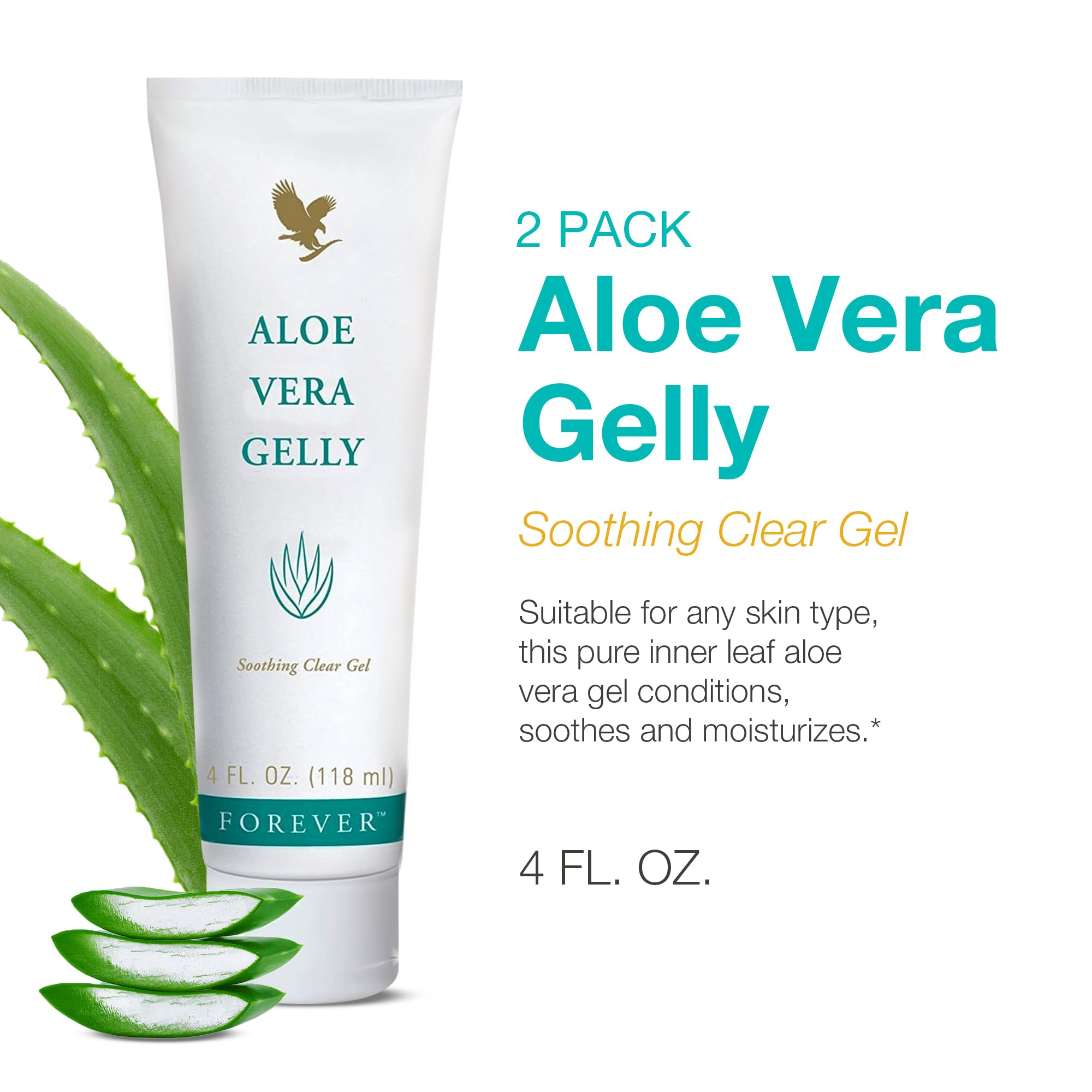 Forever Living Aloe Vera Gelly, texture légère et absorption rapide sans résidu gras.