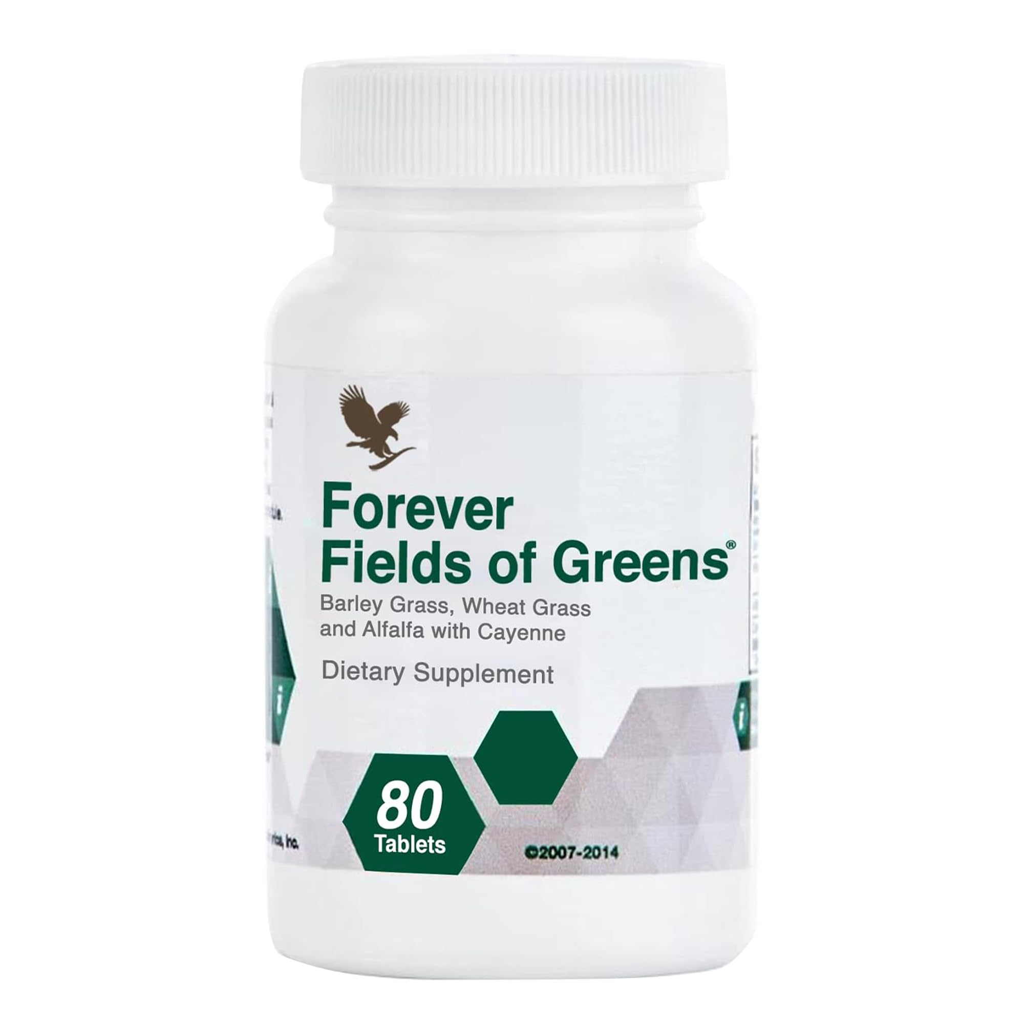 Forever Living Champs de Verdure, tablettes visibles dans la boîte, soutien pratique au quotidien.