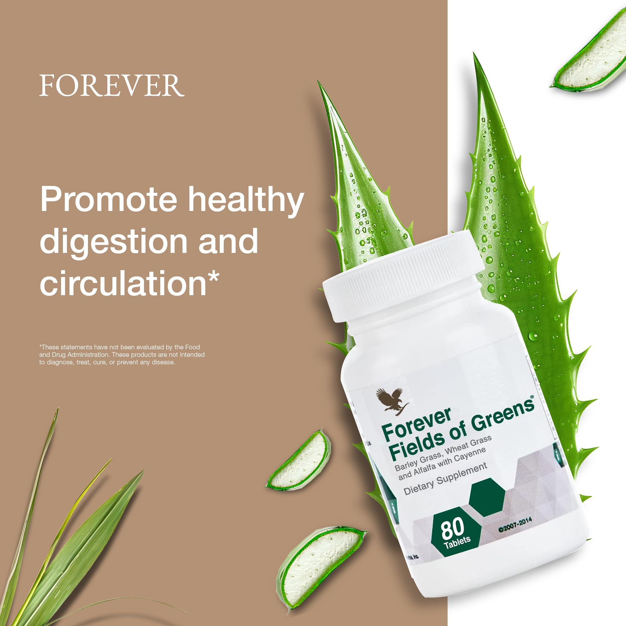 Forever Living Champs de Verdure, verre prêt à préparer un smoothie végétal nutritif.