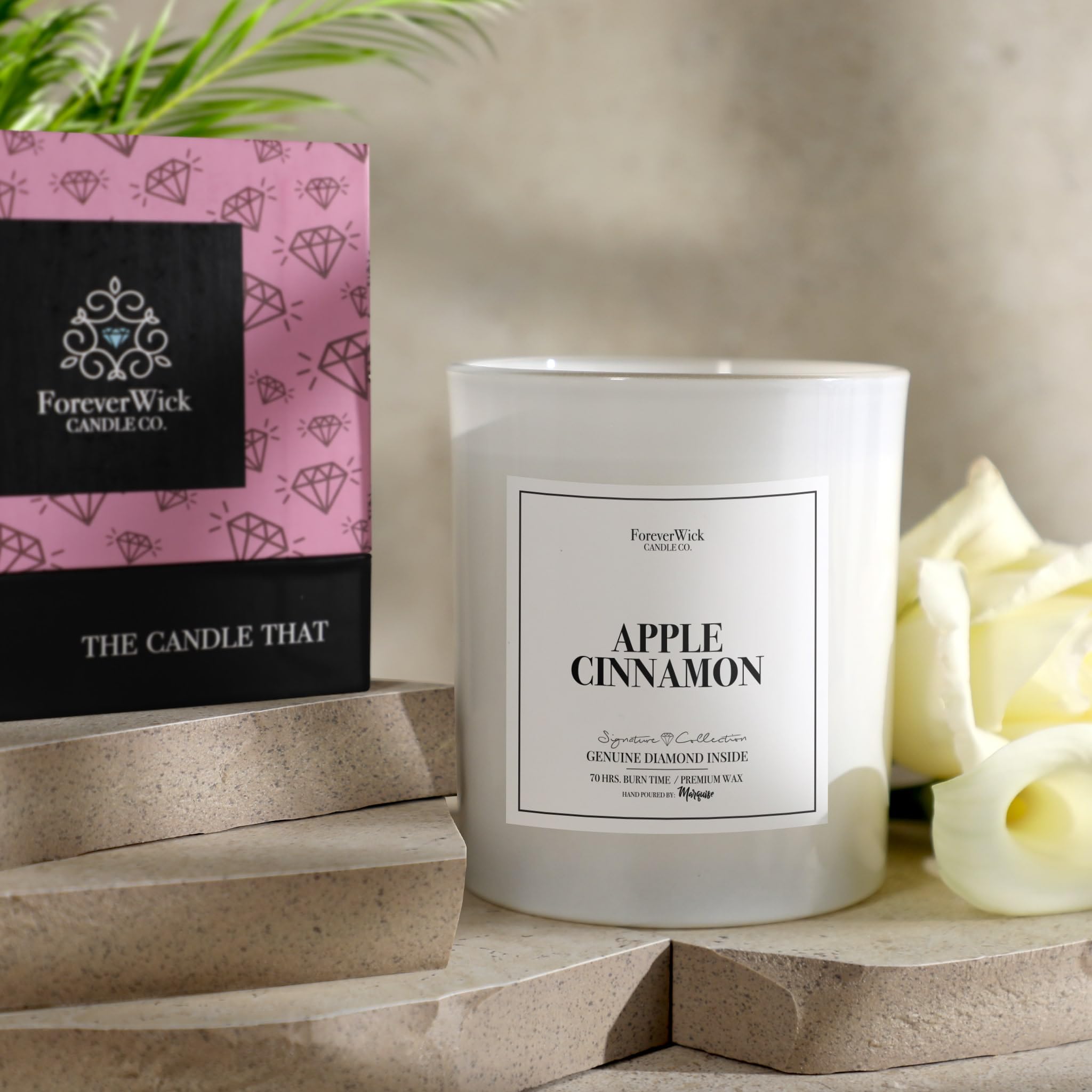 ForeverWick Vela Aroma Manzana Canela, crea un ambiente cálido y reconfortante.