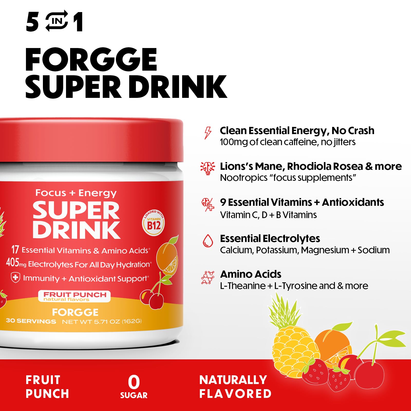 Forgge Energy - vitamines-icones: représentation des nutriments essentiels soutenant l'énergie.