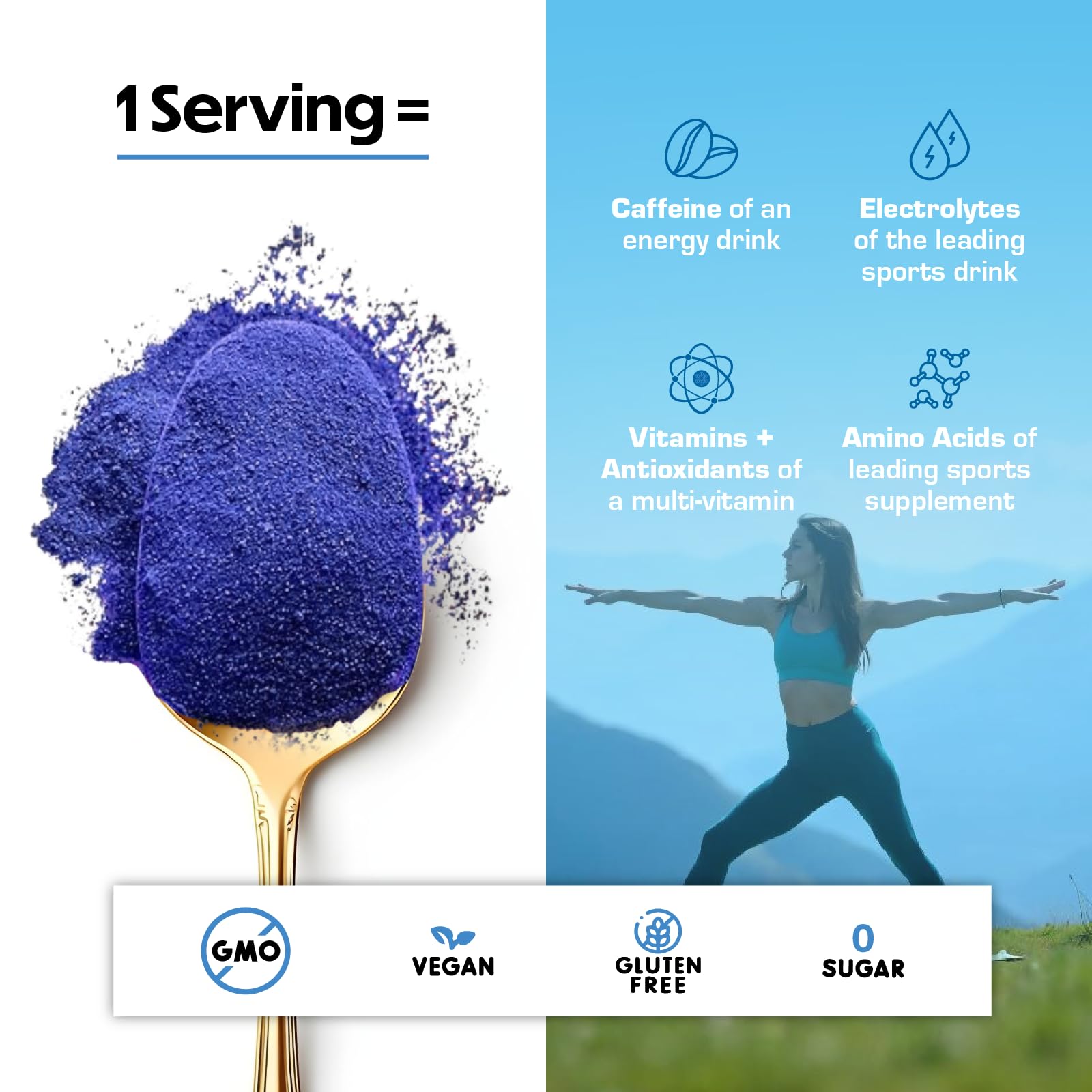 Étiquette bleue Forgge, design clair et attrayant.