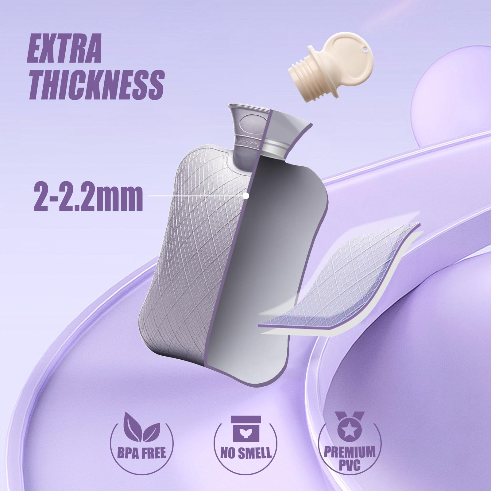 FORICOM surface motif design sur bouteille pour isolation accrue
