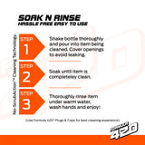 Formula420 Soak N Rinse S1: versement facile pour rinçage rapide et sûr.