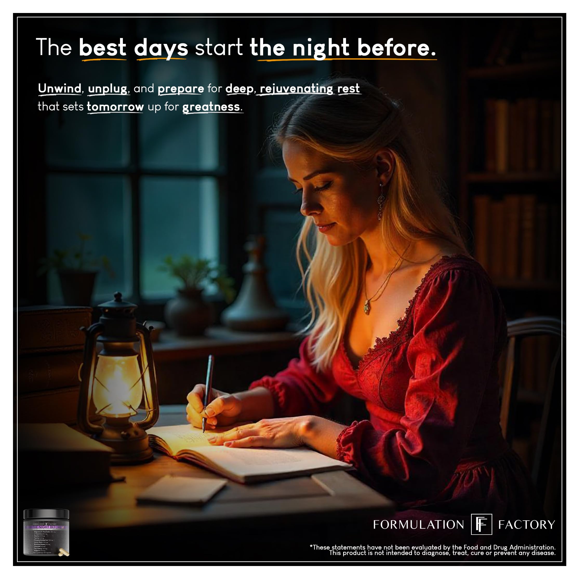 The Night Before – capsules prêtes avec un verre d’eau