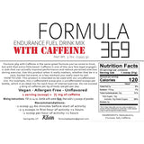 Formule 369 avec caféine, ingrédients simples, digestion facile pendant l'effort.