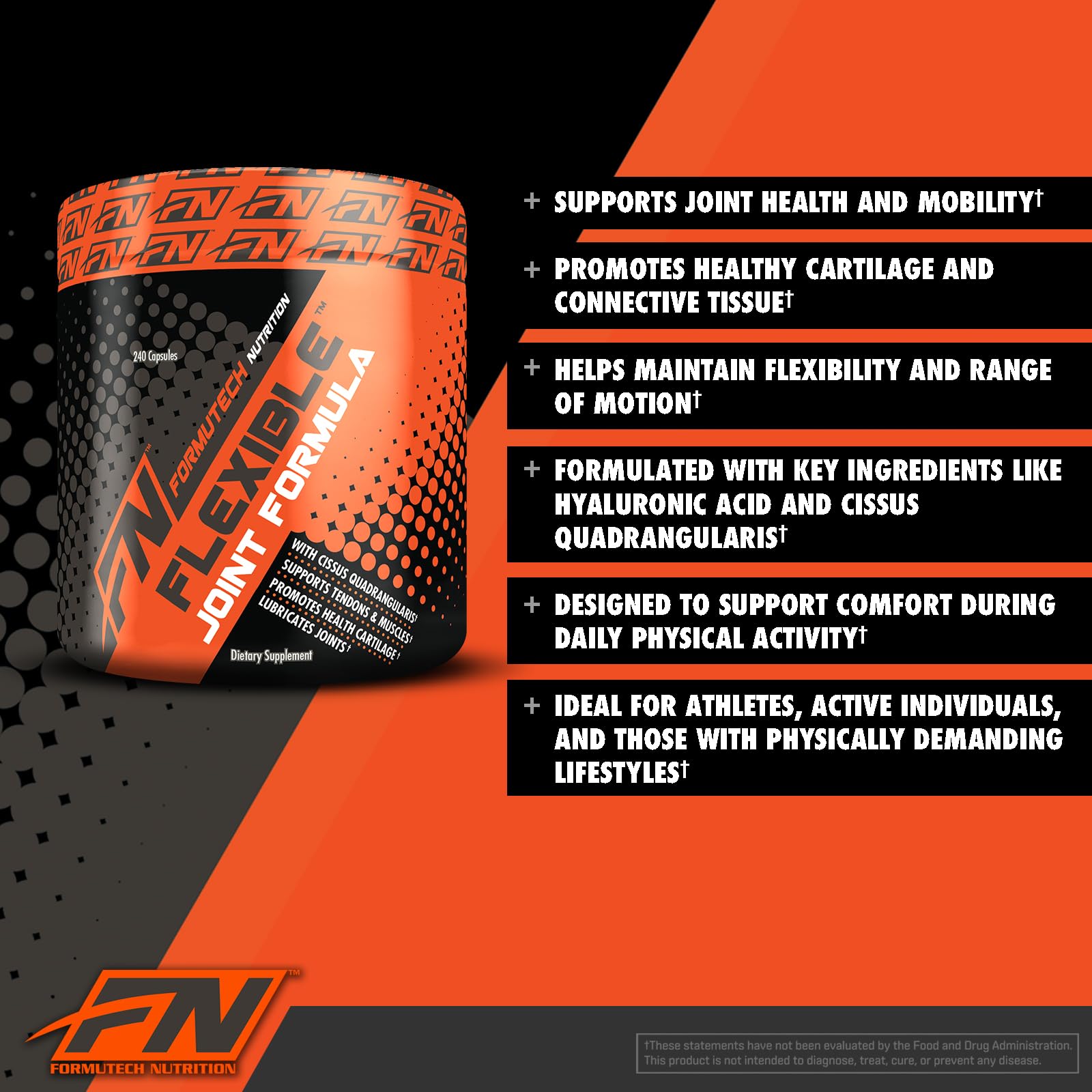 Étiquette Formutech Flexible Joint étiquette du produit et mention des ingrédients clés