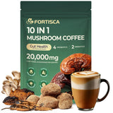 Fortisca café-champignon instant-tasse-crèmeuse, démarrage doux du matin.