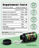 Capsules Fortisca Mg Glycinate, absorption élevée et ingestion facile.