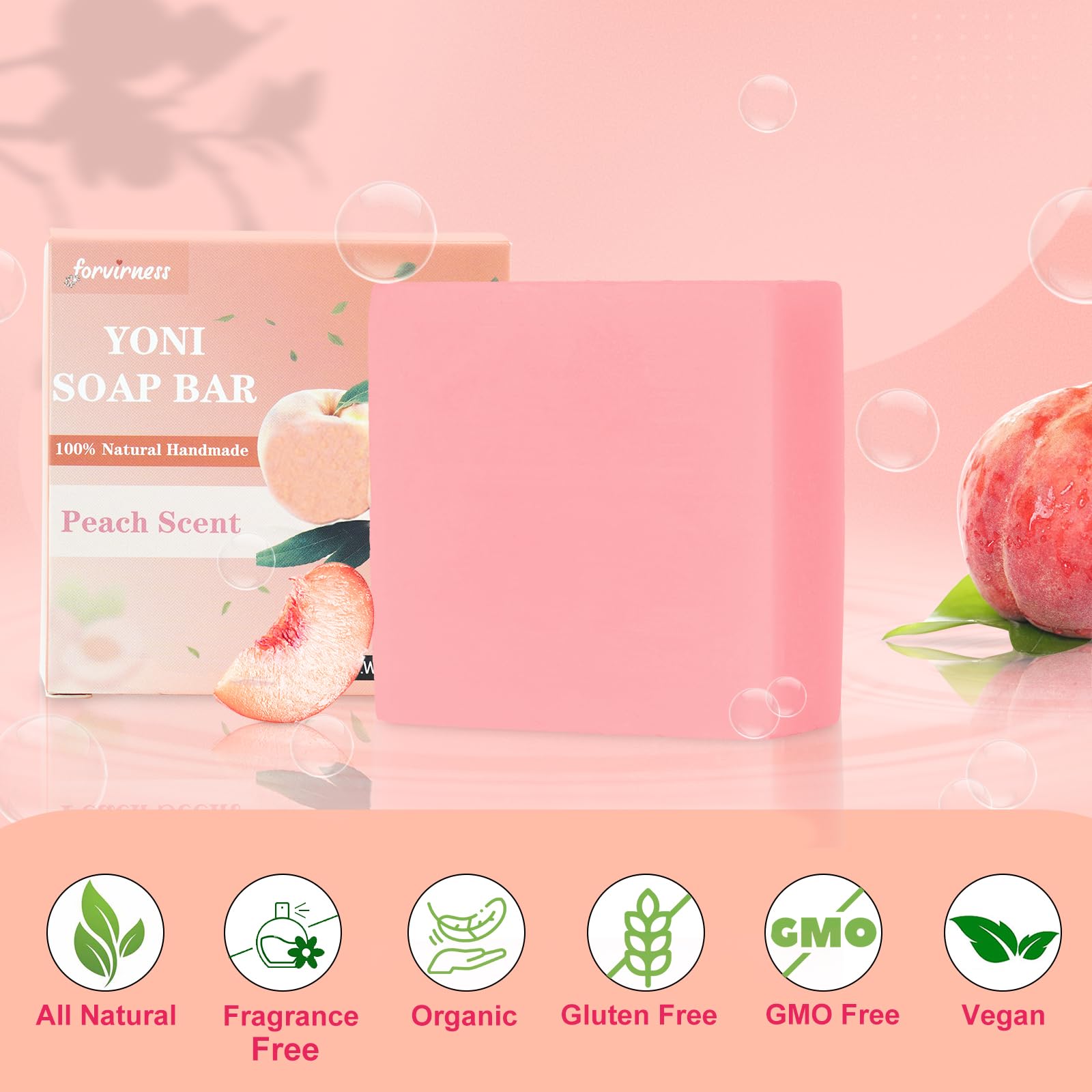 Forvirness yoni savon-bar équilibre pH contribue à une sensation de confort.