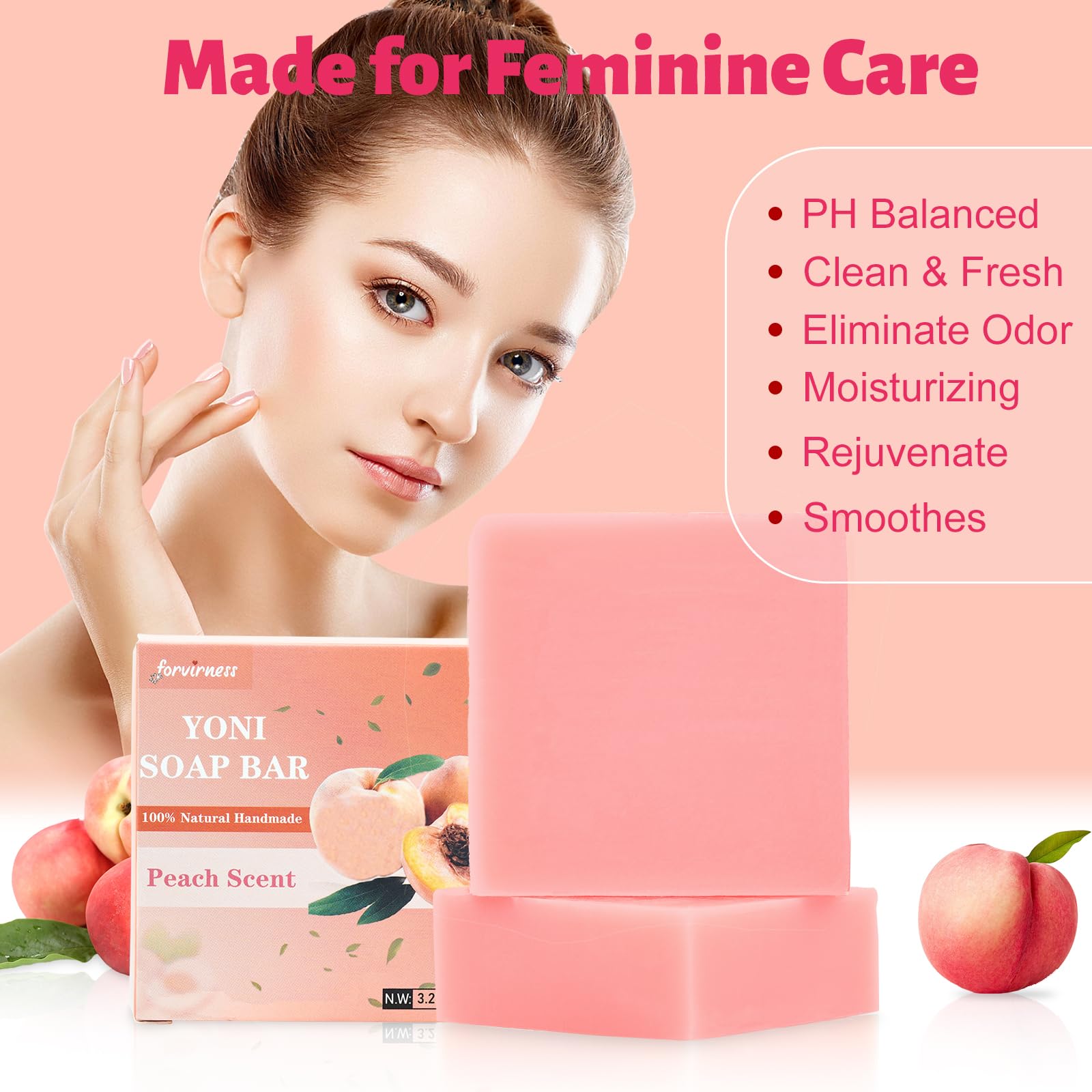 Forvirness yoni savon-bar ingrédients jojoba pour nourrir et hydrater la peau délicate.