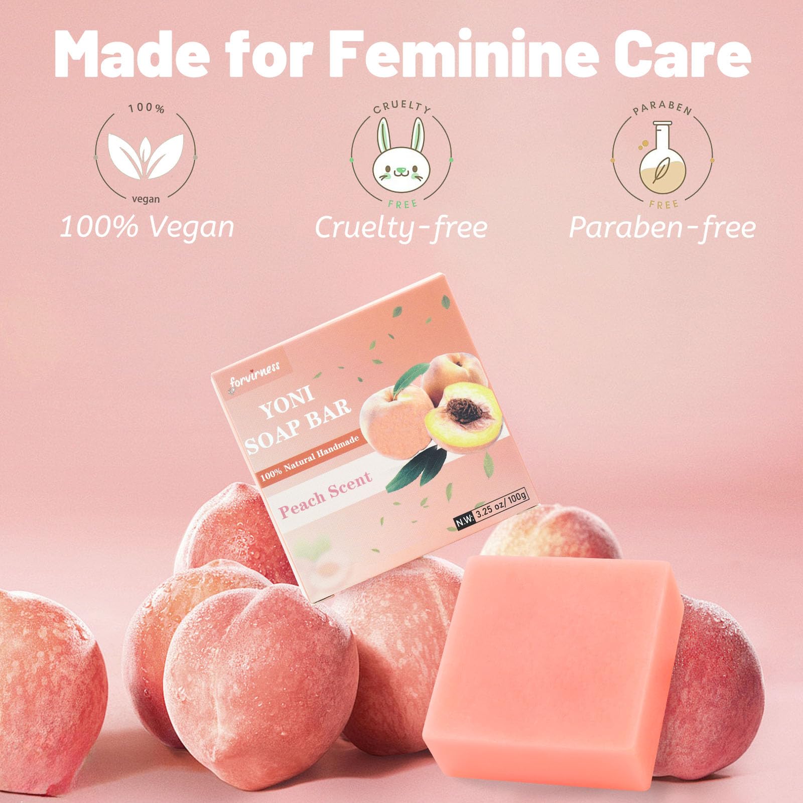 Forvirness yoni savon-bar filet moussant facilite la mousse rapide et hygiène pratique.