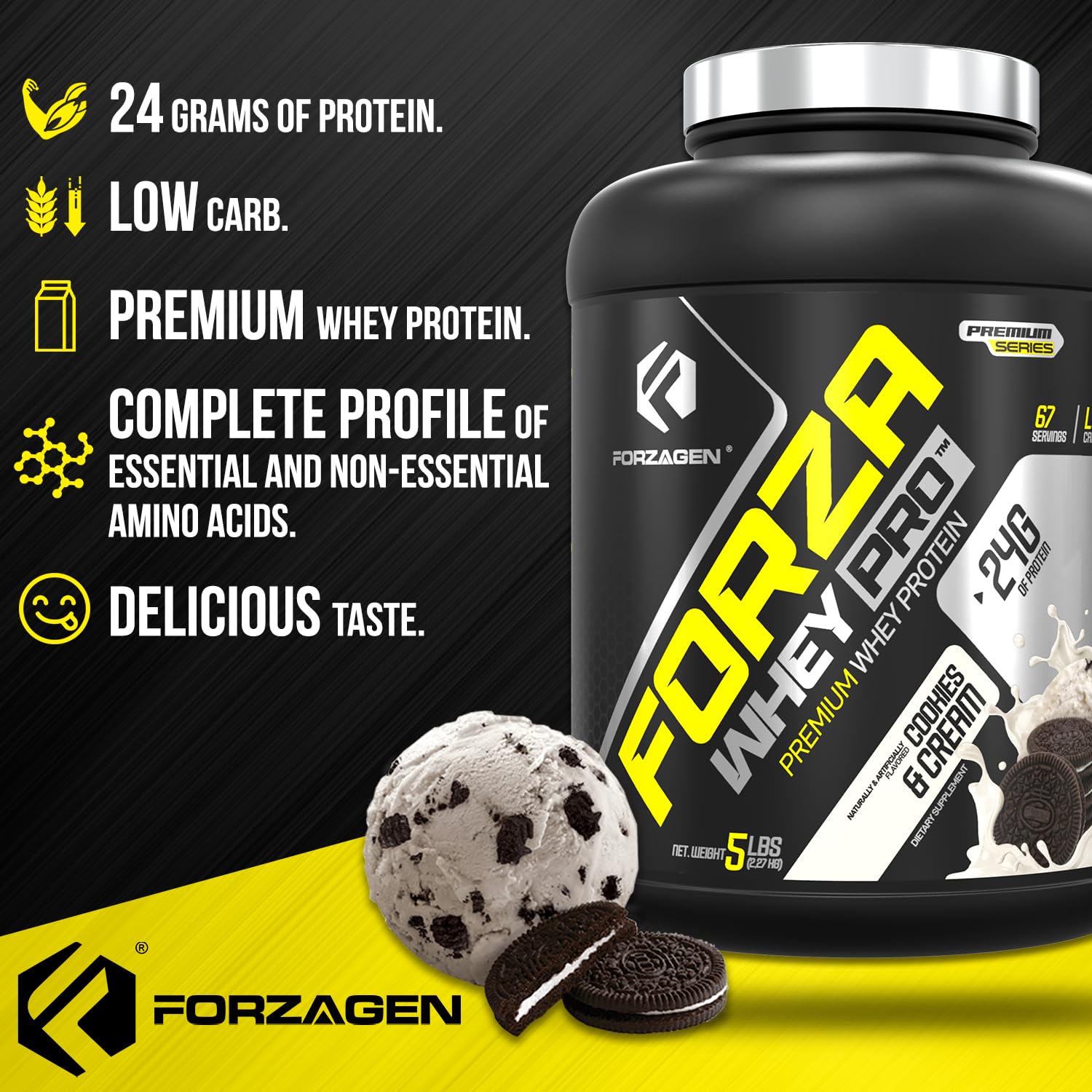 BCA et acides aminés présent dans Forzagen Whey PRO.