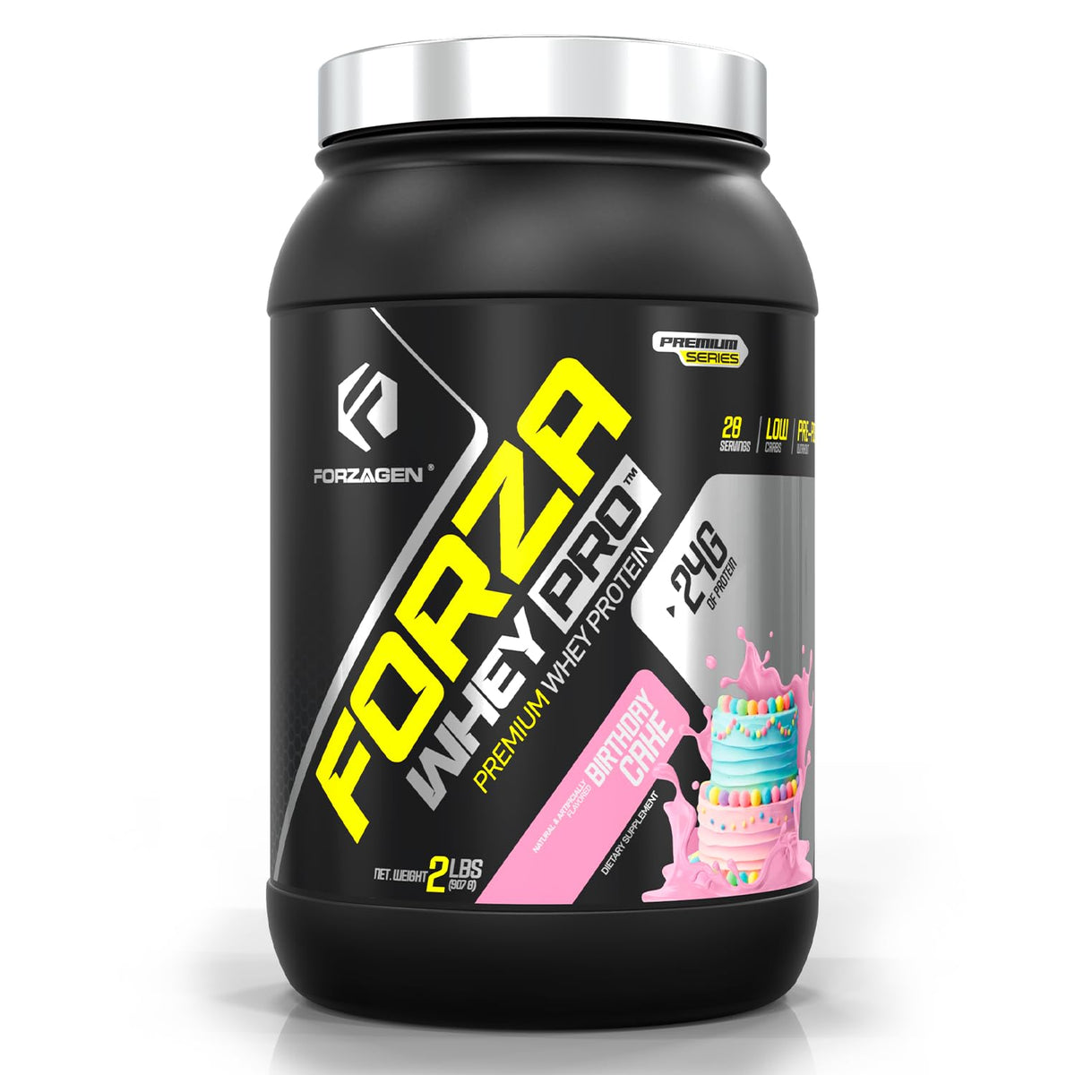 Forzagen Whey PRO: bouteille versant le shake protéiné, utile après entraînement