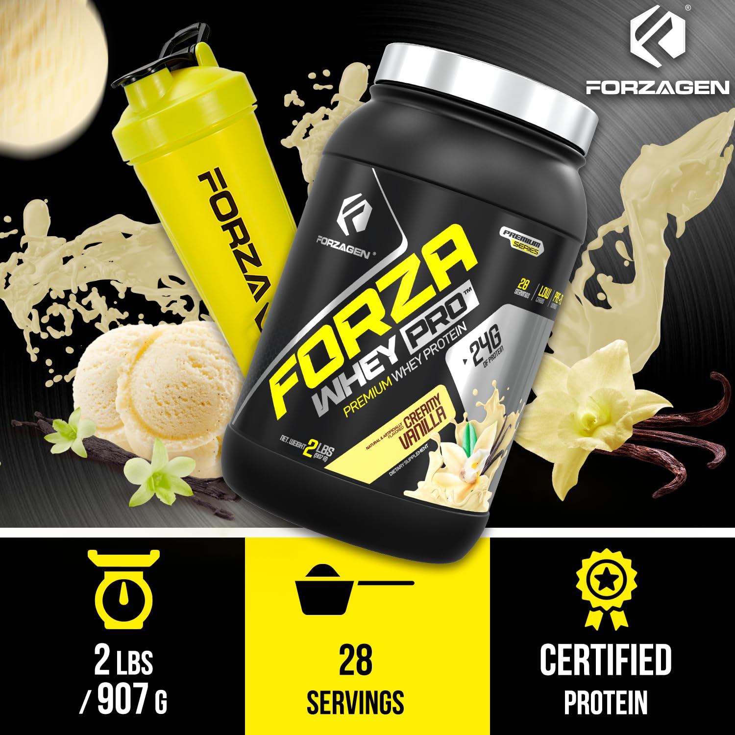 Forzagen Whey PRO, enzymes digestives pour une digestion facilitée