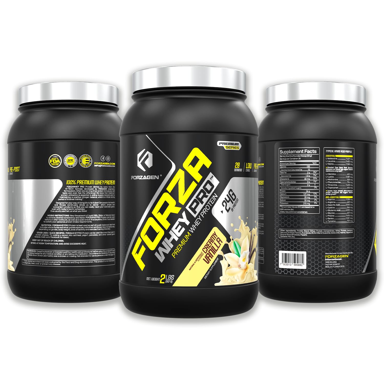 Forzagen Whey PRO, scoop 24 g pour doser facilement
