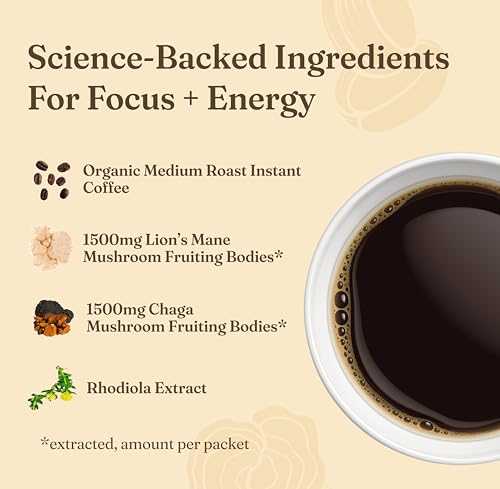 Ensemble de boîtes Four Sigmatic montrant les mélanges crinière de lion et chaga