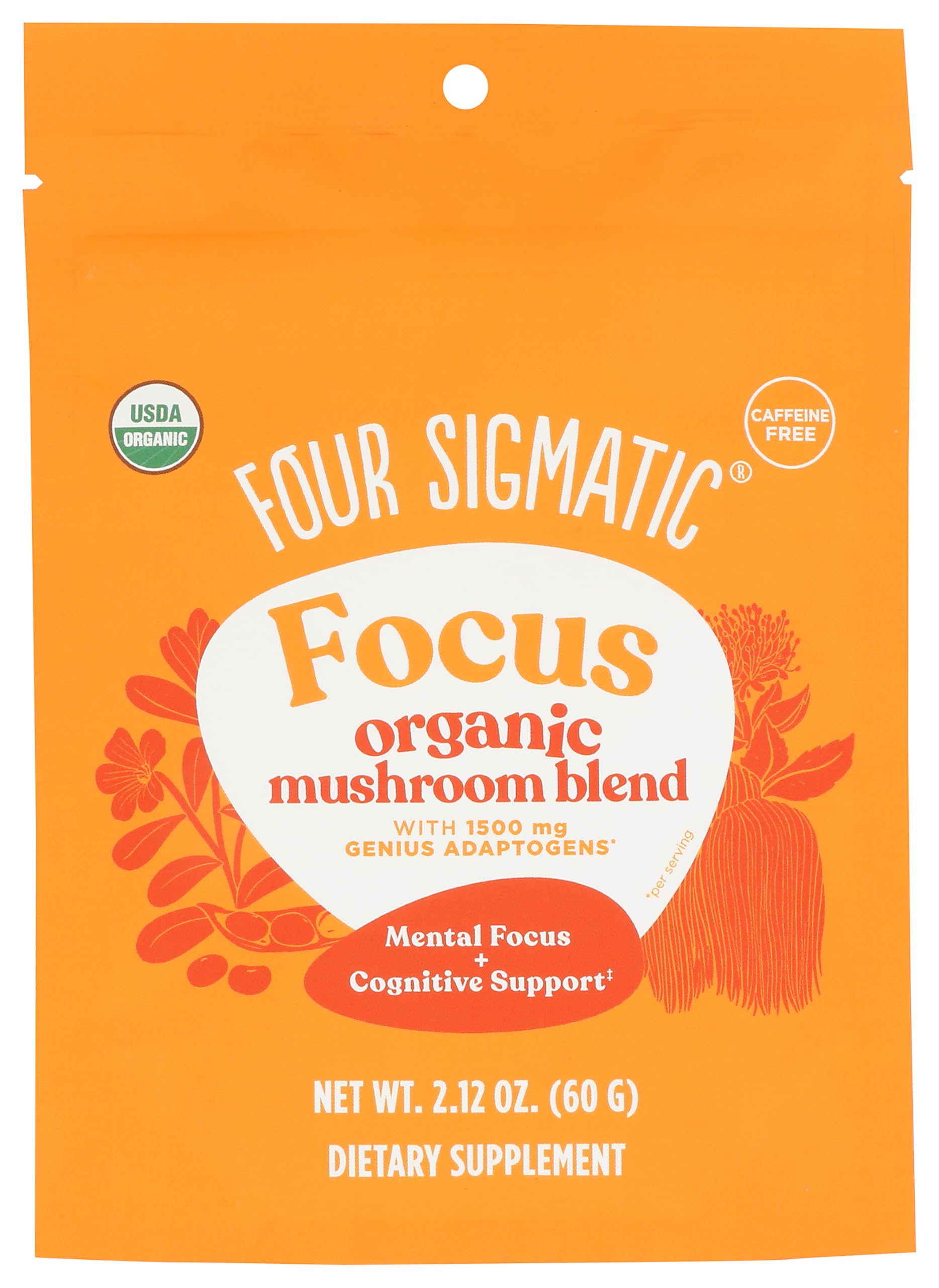 Four Sigmatic Focus Blend bouteille affichant concentration lors d'études