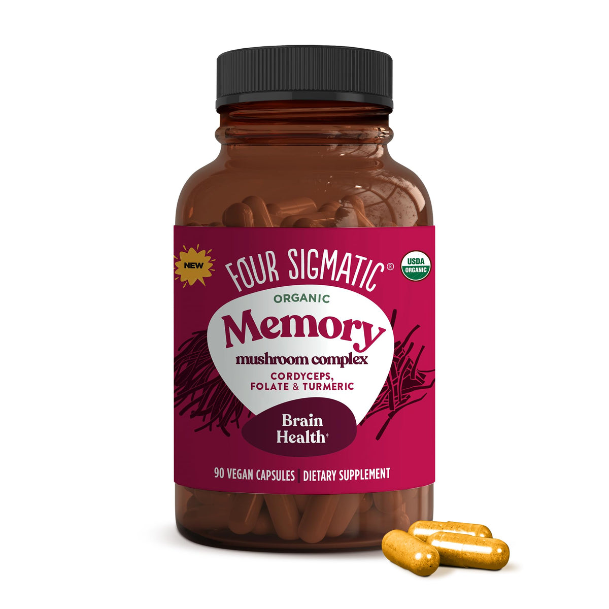 Bouteille Four Sigmatic Memory prêt à l'emploi soutenant la concentration au quotidien.