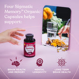 Ingrédients turmeric et ashwaganda dans Four Sigmatic Memory pour le bien-être général.