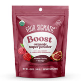 Four Sigmatic Perform poudre framboise rouge, énergie naturelle prête à être ajoutée à l'eau.