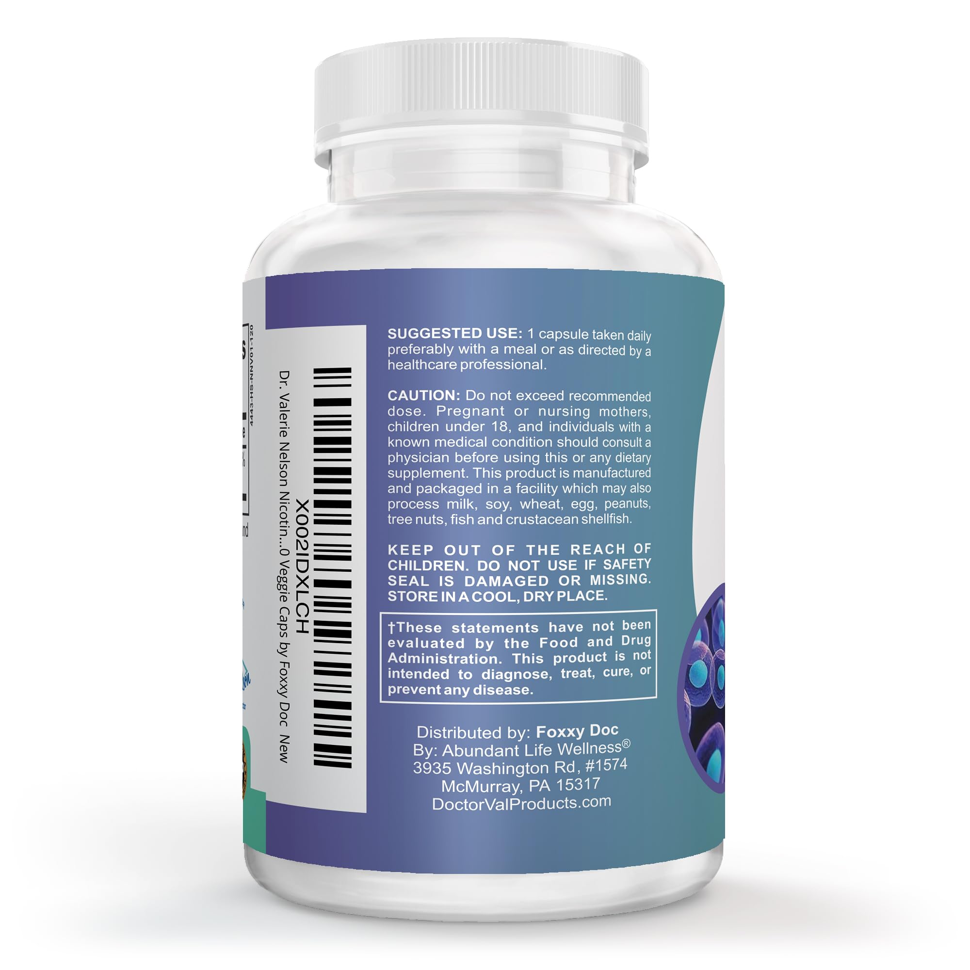 Foxxy Doc Nicotinamide, pilules vegan et format pratique