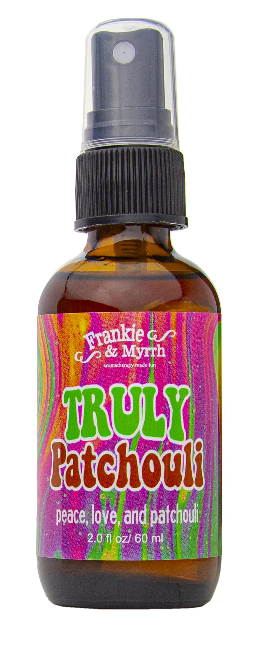Frankie et Myrrh Patchouli – flacon pompe pour aromathérapie quotidienne apaisante