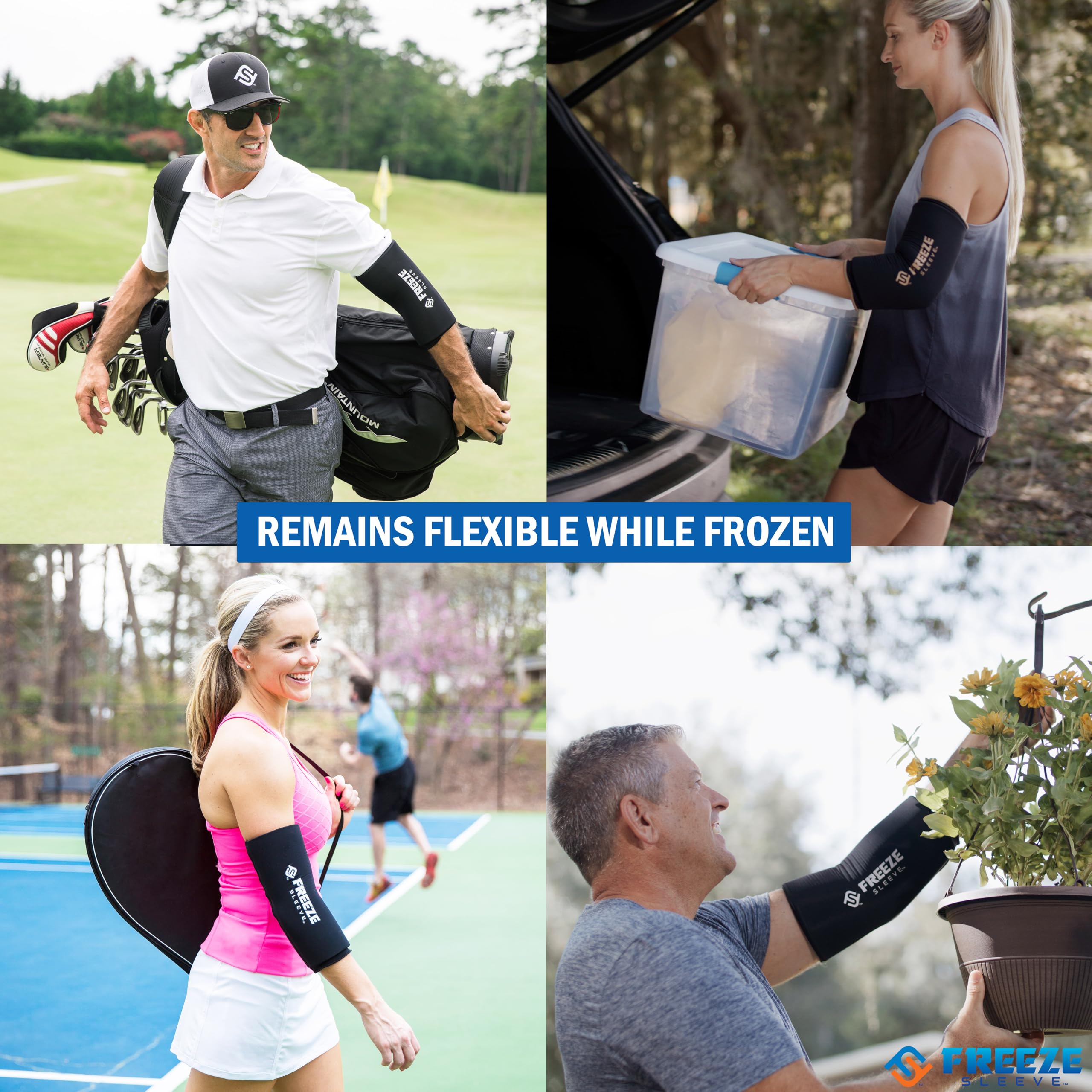 FreezeSleeve usage quotidien – améliore le confort musculaire lors d'activités.