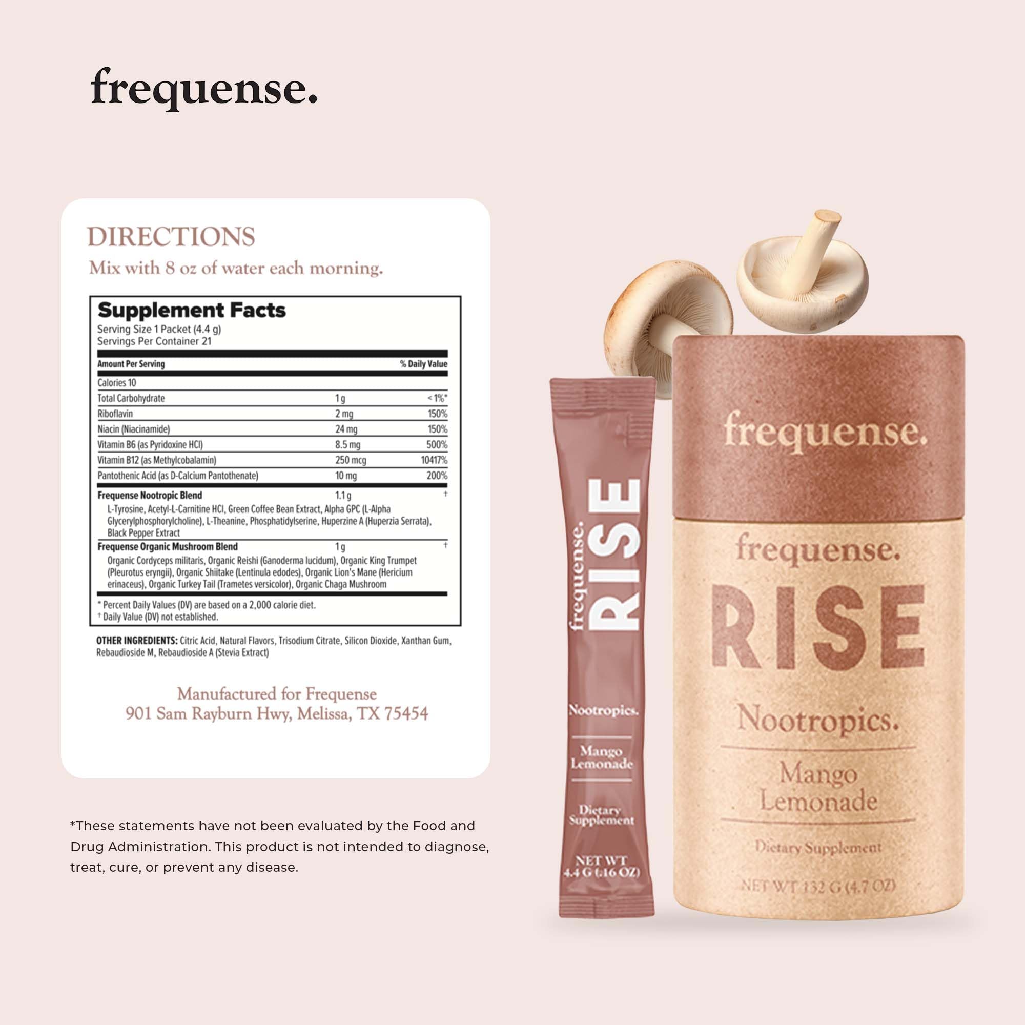 FREQUENSE Rise verre prêt à préparer, dégustation mangue-citronnade rafraîchissante