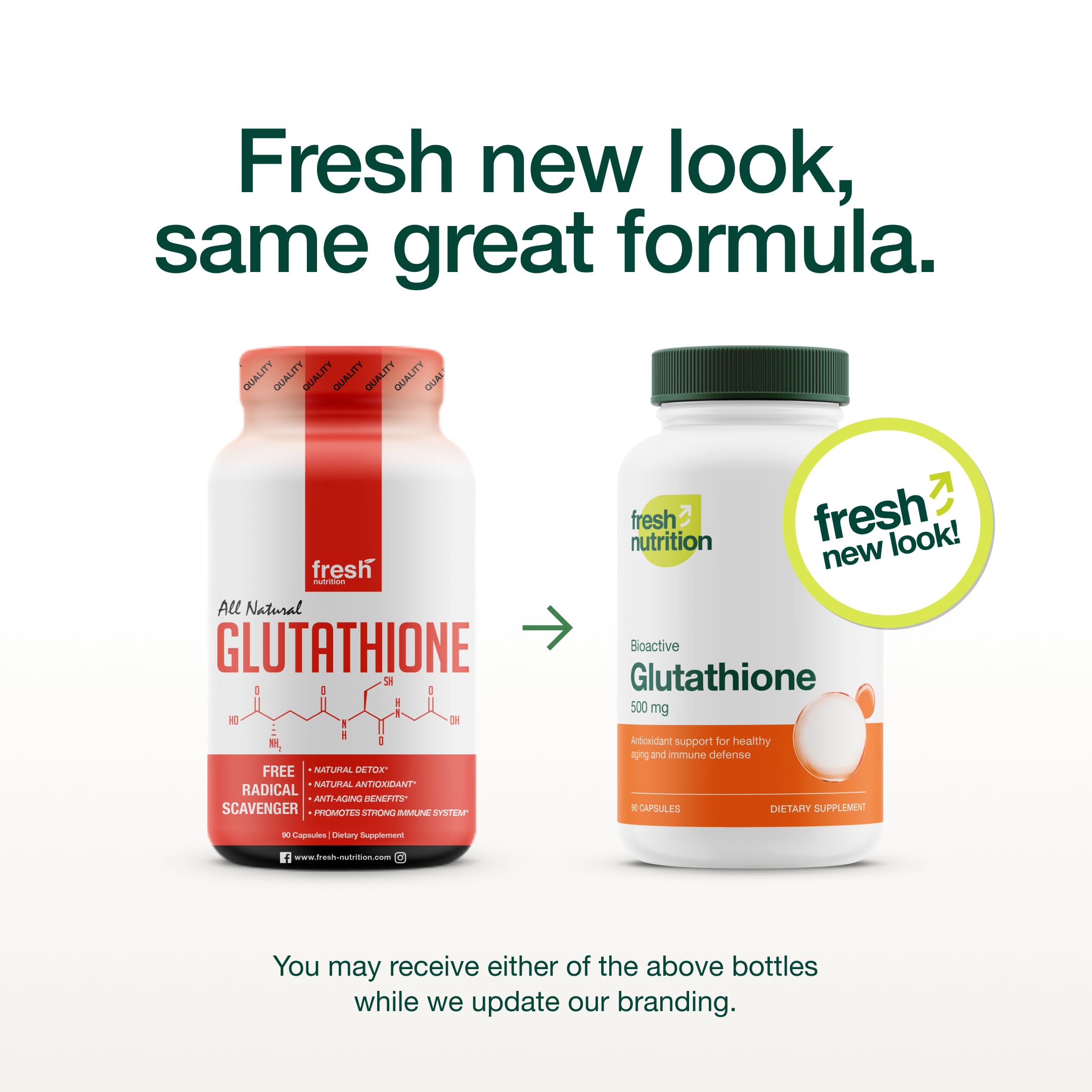 Gélules Fresh Nutrition sur emballage, présentation facilitant le dosage précis.