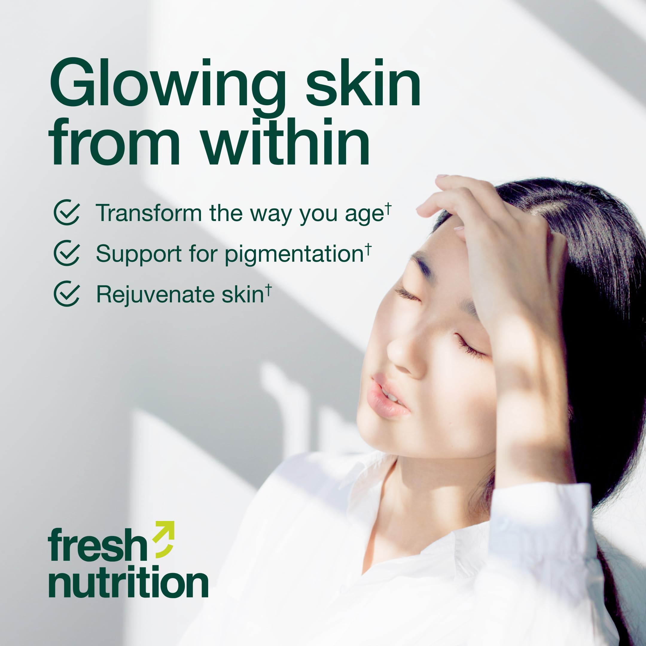 Ingrédients naturels Fresh Nutrition mis en avant dans la formule.
