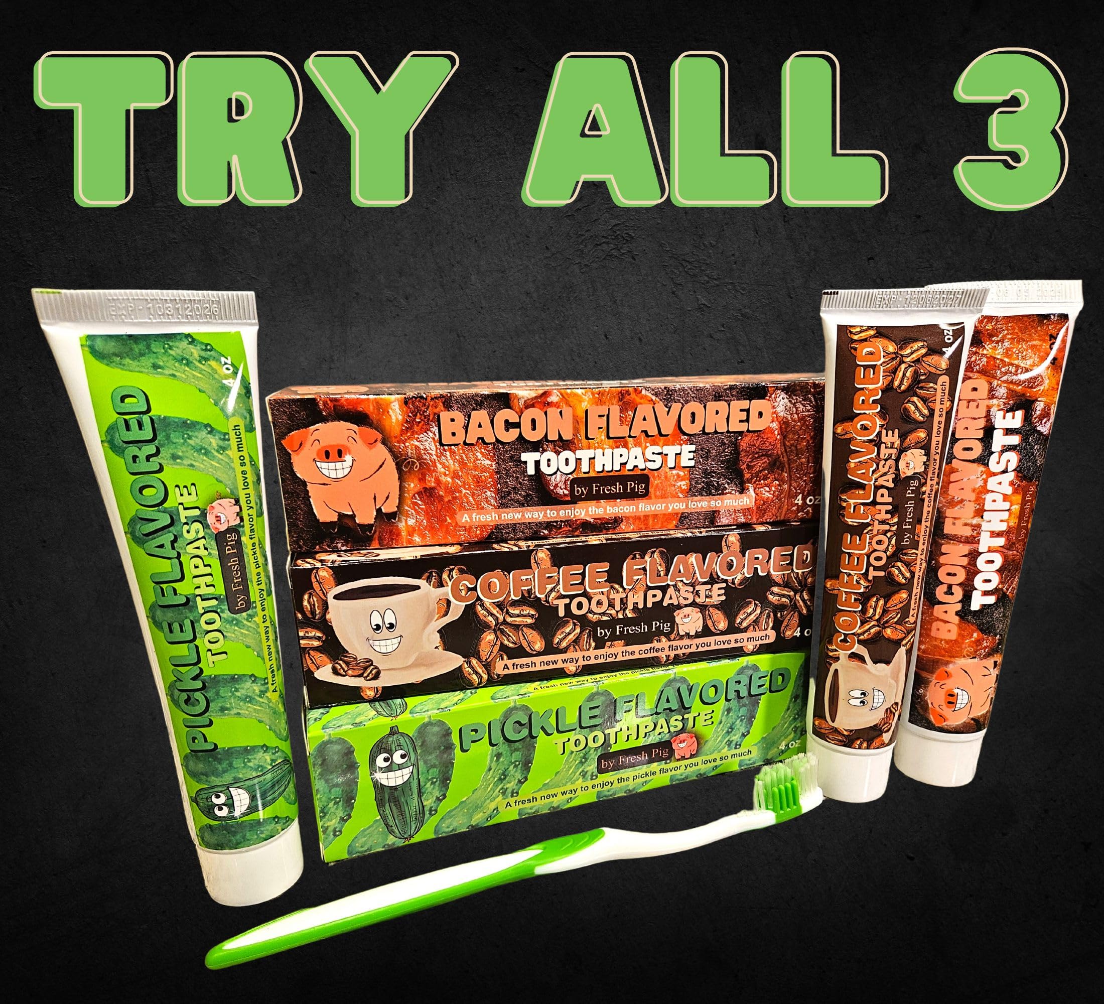 Gros plan sur le tube Fresh Pig saveur cornichon-aneth, texture lisse.