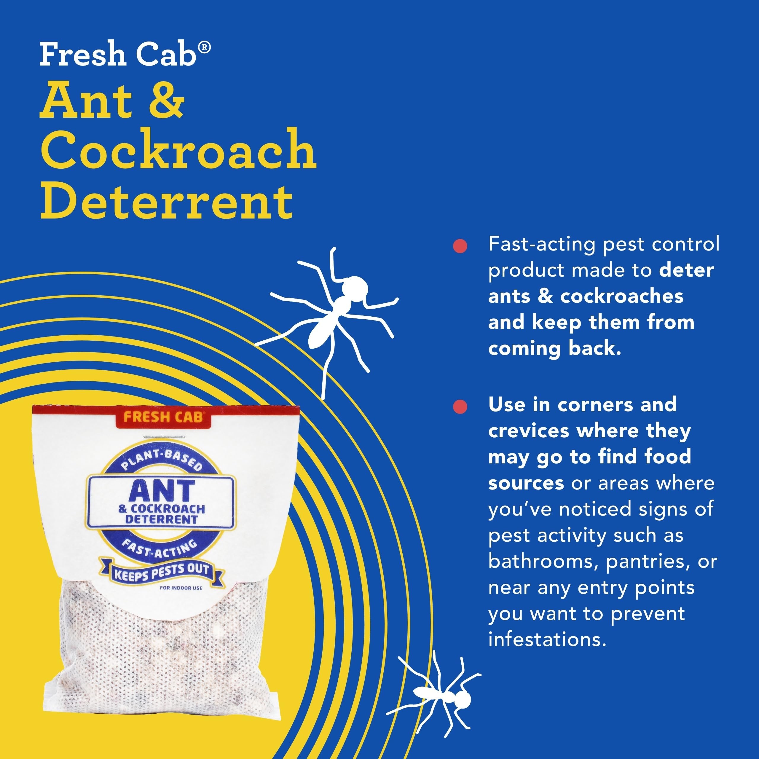 Fresh Cab pulvérisateur – repousse fourmis et cafards, spray simple à utiliser.