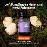 FreshCap Crinière de Lion – bouteille de 120 capsules, soutien potentiel à la clarté.