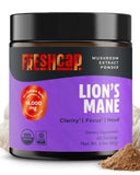 FreshCap Mushrooms criniere-de-lion poudre bouteille, concentration soutenue.