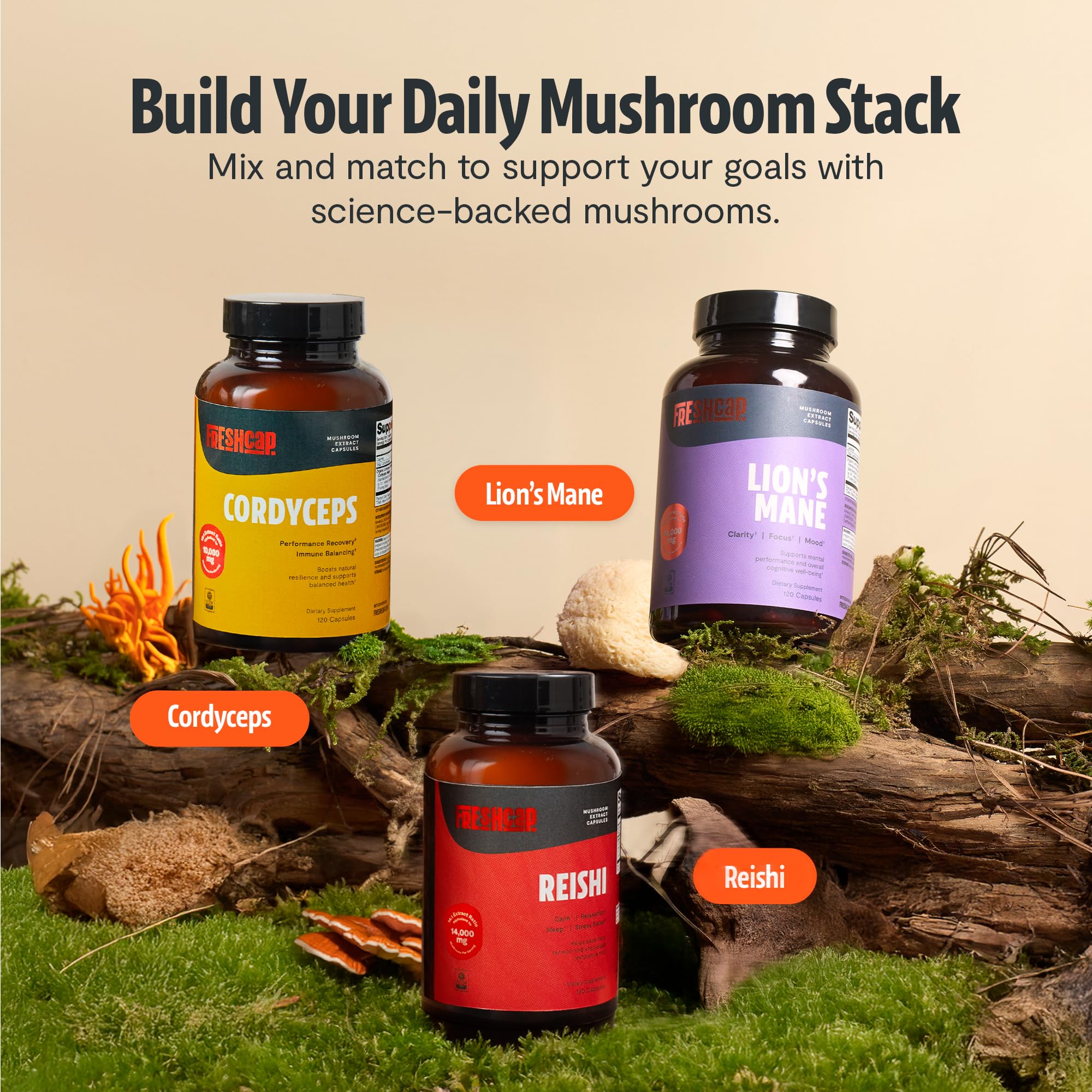 Rituel matinal avec FreshCap Cordyceps, complément naturel pour énergie.